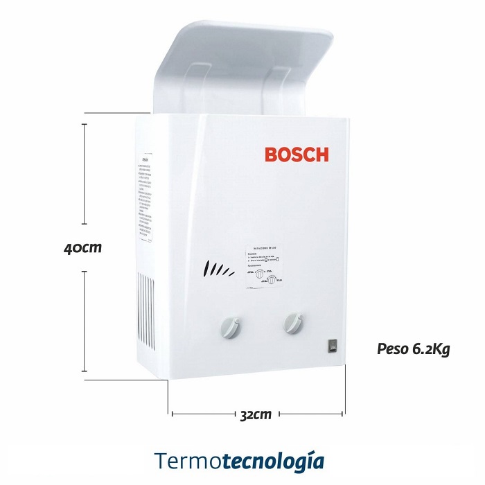 Calentador de Agua 5.5 Litros de Paso a Gas Natural1