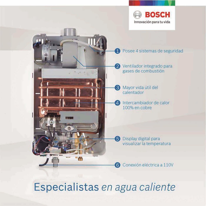 Calentador de Paso BOSCH 6LTSA4